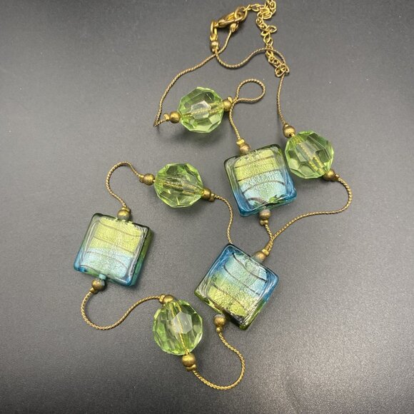 Lot of 3 Boho Statement Necklaces Multistrand Seed Beads Acrylic Bib Art Glass - Picture 12 of 13